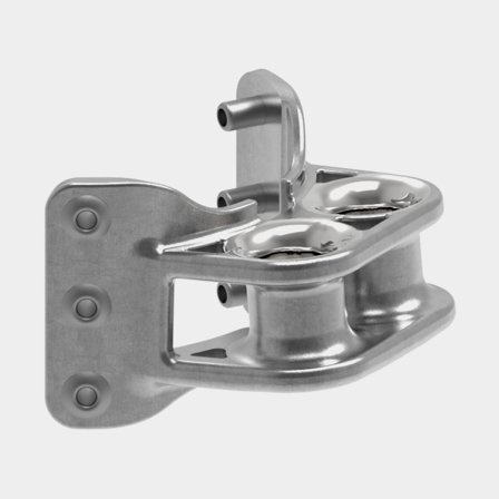 Seldén fall-ledare, dubbel - för tågvirke (ej vajer) C227-F286 i rostfritt stål med elektropolerad finish