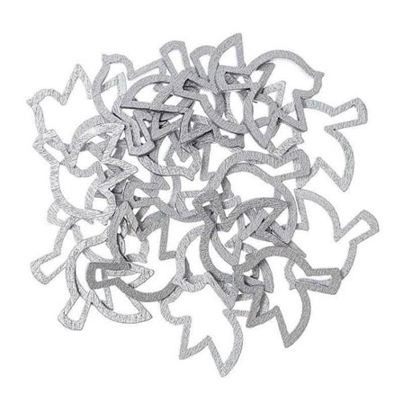 24 träsilhuetter öppna silverduvor