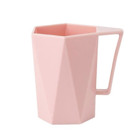 Geometriska Badrumsmuggar Tumblers med Handtag, Okrossbara Återanvändbara Tandborsthållare PAN