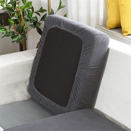 65-95cm soffkuddeöverdrag, stretchsoffkuddeskydd, elastiskt kuddfodral, överdrag (grå, 1-sits)