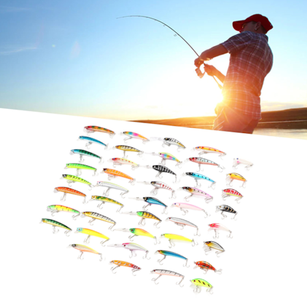 43-osainen kalastusviehesetti, uistin, keinotekoinen syötti, yleiskäyttöinen simulaatioviehe makean ja suolaisen veden kalastukseen