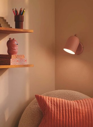 Gaston vegglampe - dus rosa