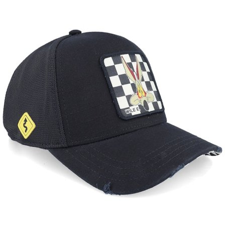 Capslab - Black trucker Czapka Z Daszkiem - Looney Tunes Wile E Black A-Frame Trucker @ Hatstore