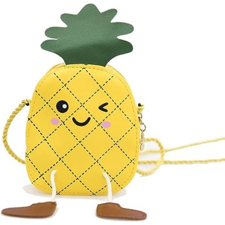 Ananas Multifunktionell Cross Bag, Flickväska, Flickplånbok, Miniväska (5,1*5,5*2 tum)
