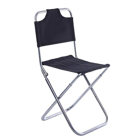 Udendørs Foldbar Stol Fiskestol Sammenklappelig Skammel Aluminium Legering Stol med Ryglæn