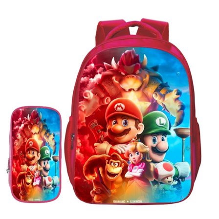 Super Mario Rygsæk Anime Børn Skoletaske
