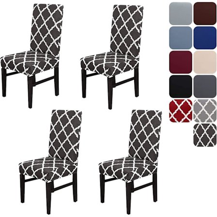 Spisestuestole Betræk Slipcovers Sæt Med 4 Eller 6, Strækbar Aftagelig Vaskbar Spisestuestol Beskyttelsesbetræk Sæde Slipcover Til Hotel, Ceremoni