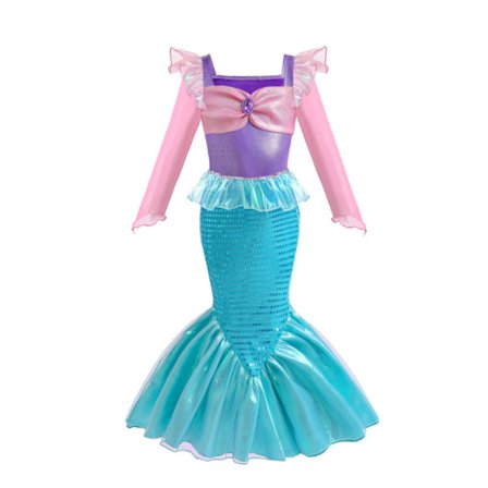 Tyttöjen Merenneitomekko 3-8-vuotiaille, Syntymäpäivälahja