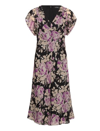 Lauren Ralph Lauren Floral Crinkle Georgette Dress Multi/patterned