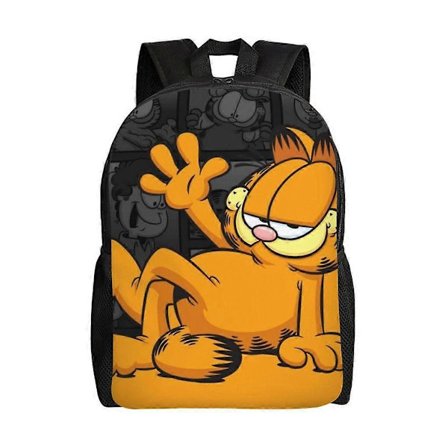 Garfield Lettvektsryggsekk Utendørsreiser Barn Stor Kapasitet Trykk Student Skolesekk Casual Skulderveske-hk4859