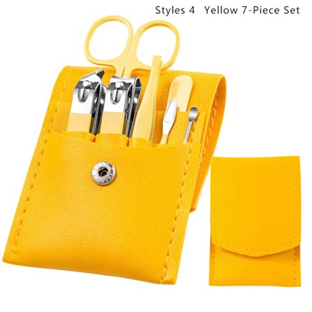 Manicure sæt af høj kvalitet, professionelt, praktisk sæt med læderetui, stålstifter, klippere, personlige hygiejneværktøjer