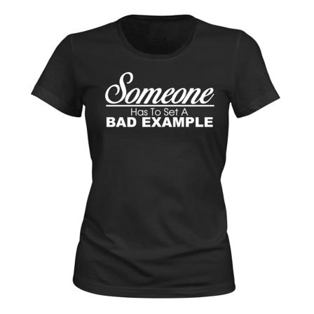 Dårligt eksempel - T-SHIRT - DAME sort XS