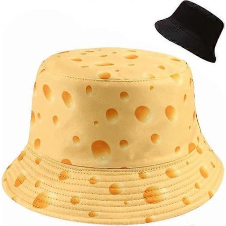 Bøttehatt Strand Solhatt Fiskehatt for Kvinner Menn, Utendørs Reise Vendbar Dobbeltsidig Bruk Fisherman Hatt