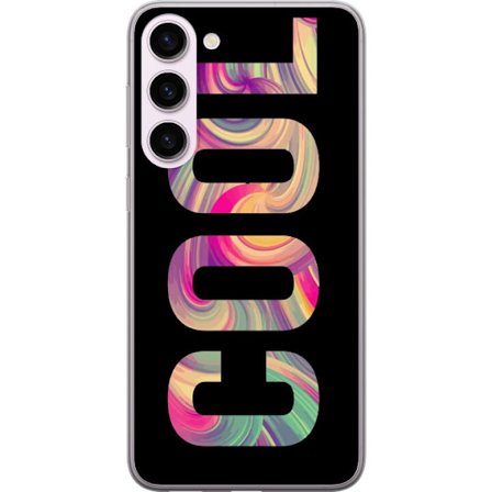 Yhteensopiva Puhelinkuori Samsung Samsung Galaxy S23+ Nykytaiteellinen typografia taiteilu sanaa LOVE nestemäisissä sateenkaariväreissä mustaa tau