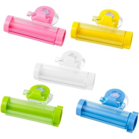 5 stk Tandpasta Håndrullepresser: Presser Tandpasta Presser Tandpasta Opruller Tandpasta Presser Rulle Badeværelsestilbehør Kop Tandpasta Sq