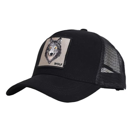 Black Panther Mesh Keps Baseball Keps Trucker Keps-Wolf-Svart