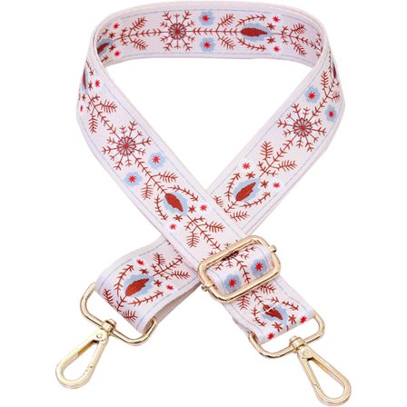 Justerbar erstatningshvit snøfnugg bred skulderstropp for S