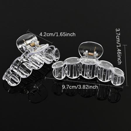 Akryl Clear Claw Transparent plastik hårspænder Blank hårnål A2