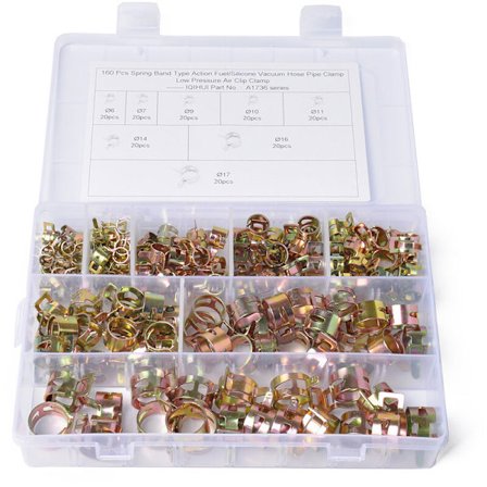 160 st fjäderklämmor för slang, slangklämmor fjäderklämmor bränsleslangrör klämning