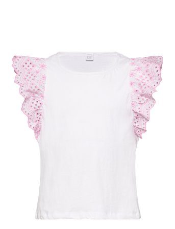 Lindex | Top Jersey With Schiffly Sleev | 128