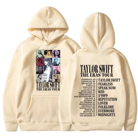 1 Taylor Swift Hoodie Sweatshirt Trykt Huvtröja Pullover Sweatshirt Toppar Vuxenkollektion Presenter hættetrøje-AMS S