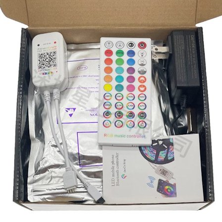 5 meter - LED-stripe med RGB-lysloop LED-stripe flerfarget