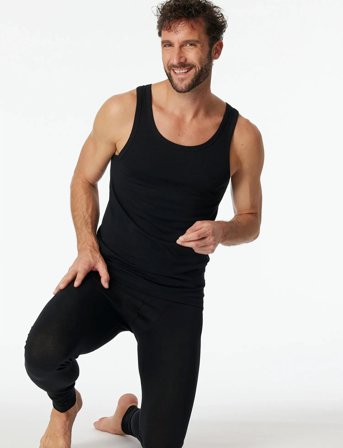 Schiesser Singlet - Black - XL