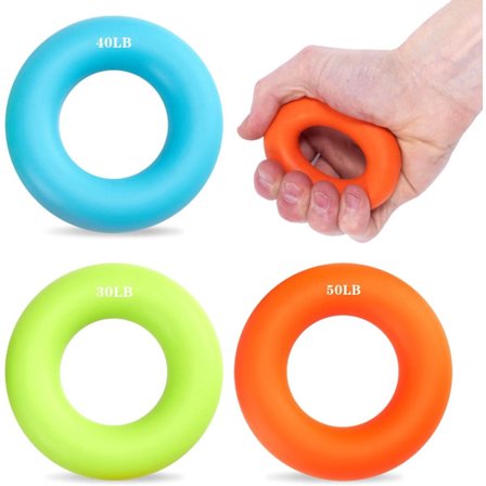 3 stk Håndgrepsforsterker Underarm Fingre Håndgrep Trener for Muskel Trening Sport Fitness Klatring, 30 40 50 lb