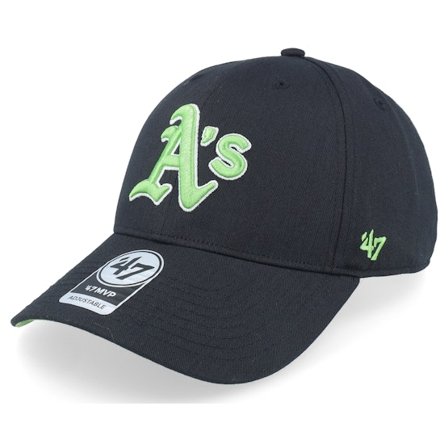 47 Brand - Oakland Athletics Freeform Snap Mvp Black Adjustable Adjustable Black Cap - MLB @ Hatstore