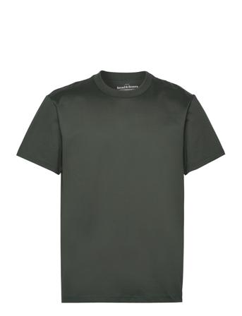 Crew Neck Pima T-shirts Short-sleeved Kakigrønn Bread & Boxers*Betinget Tilbud