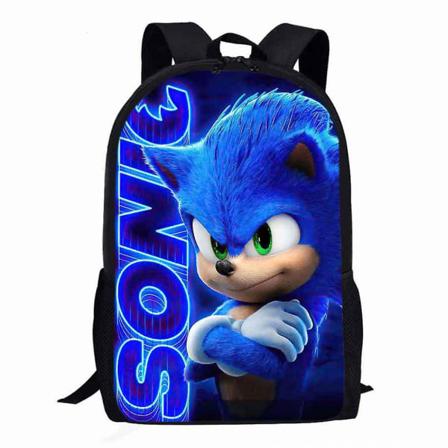 Kids Sonic 3d Printing Ryggsekk Nyhet Kul tegneserie Elementary Student School Bag Boksekker Dagsekker For Gutter Jenter A
