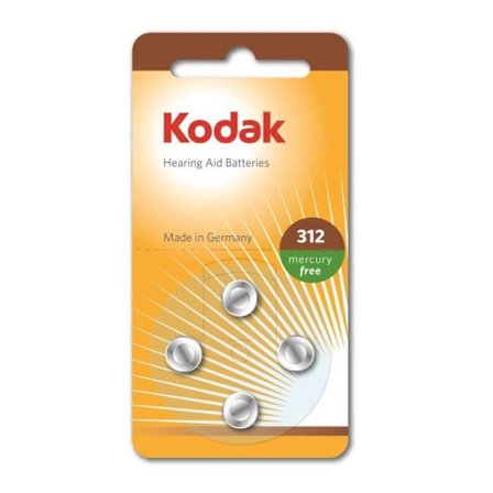 KODAK Batterier för hörapparat P312 - Sålda i paket om 4