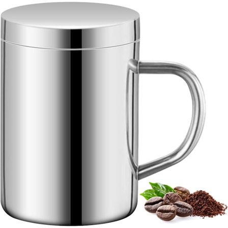 Rostfria espressokoppar - Dubbelväggig isolerad mugg för kaffe