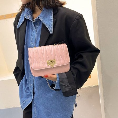 Dametaske fold crossbody kæde taske dame skuldertaske skuldertaske håndtaske