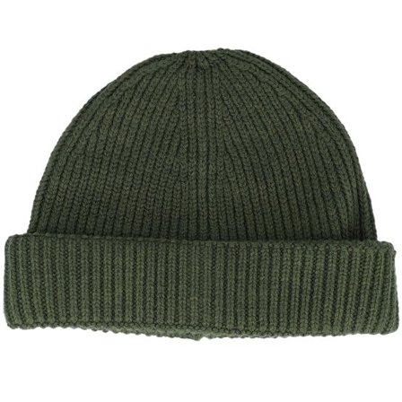 Beechfield - Grön shortbeanie Beanie - Harbour Olive Green Short Beanie @ Hatstore