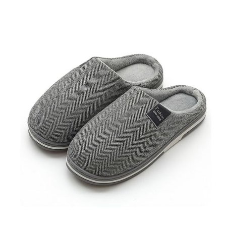 Bomullstøfler for menn som elsker vinteren - Innendørs, sklisikre og enkle