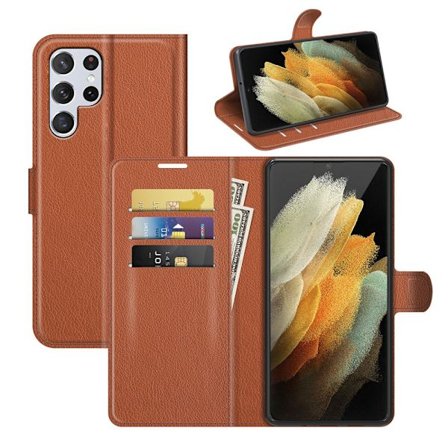 Mobilfodral Samsung Galaxy S22 Ultra Brun