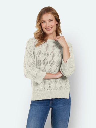 B. COPENHAGEN - 3/4 Ærmet Strik - Sand