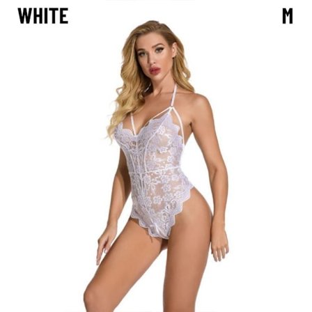 Spets Bodysuits Underkläder Nattkläder-Underkläder VIT M vit M vit M