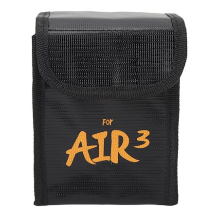 Batterisikker taske Anti-stråling brandhæmmende krog- og løkke lukning Litiumbatterier Eksplosionssikkert beskyttelse til AIR 3 til 2 batterier