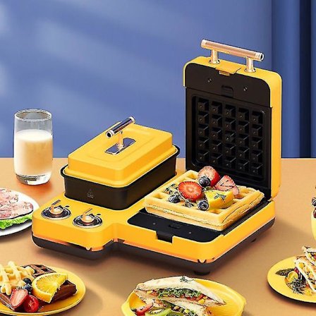 Elektrisk Morgenmadsmaskine Vaffel Donut Kage Sandwich Maker