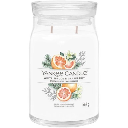 Yankee Candle Signature Large Jar White Spruce & Grapefruit 567g