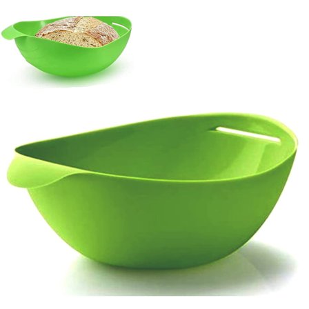 Silikon Brødbaker, Allsidig Design for Hjemmelaget Baking, Kompakt og Bærbar Silikonform for Rund eller Oval Brødforming