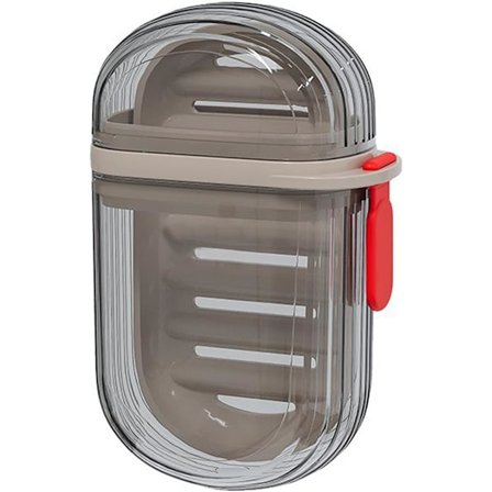 Rejsesæbeboks, lækagesikker sæbeholder med låg, bærbar sæbeæske, perfekt til opbevaring af sæbe under rejser, camping eller i fitnesscenteret.