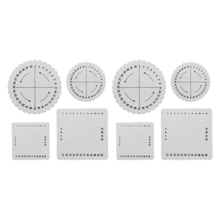 1/2 4X Rundt Firkant Kumihimo Skive Firkant Flettet Snor