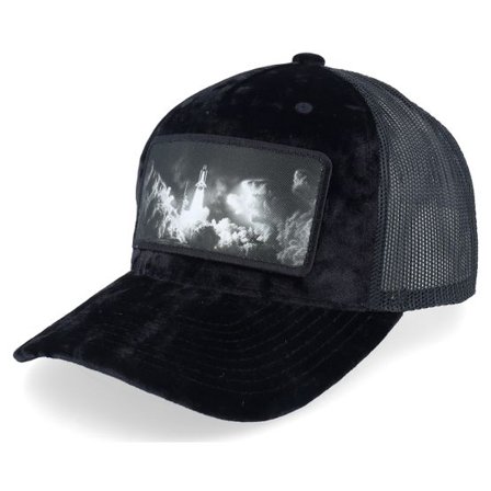 Calza Pennello - Svart trucker Keps - Space Shuttle Launch Velvet Black Trucker @ Hatstore
