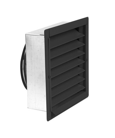 ABC Vent ABC-YG/GL Rister svart, med koblingsboks Ø 160 mm, Ventilasjon