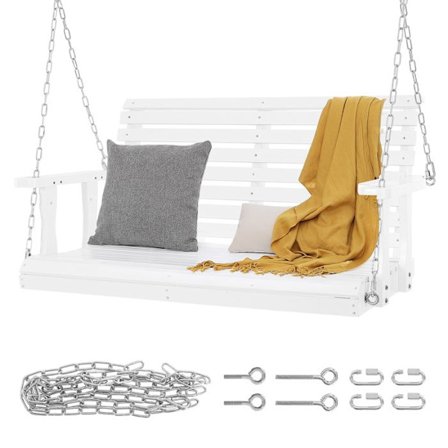 Veranda Hängsoffa - DUOKU - Gungbänk - Cedarträ - Vit - 2 Personer