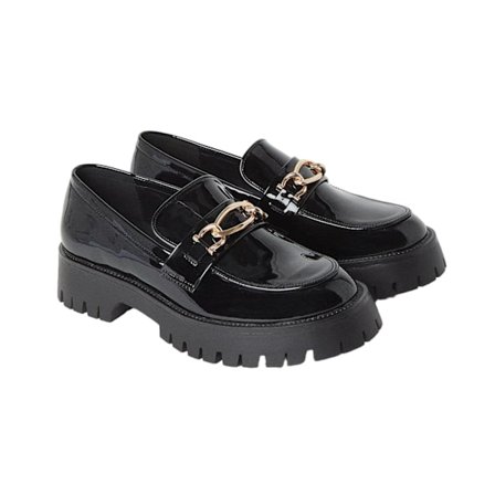 Faith Dam/Dam Nash Snaffle Detalj Chunky Flat Loafers 7 U