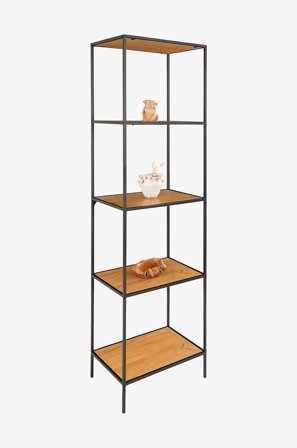 House Nordic - Hylla Vita. 5 ekhyllplan med ram i svart. - Brun - Bokhyllor - Från Homeroom